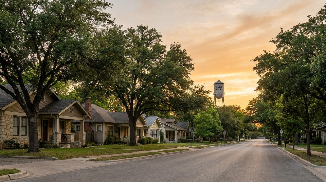 Map of Round Rock and surrounding Central Texas service areas